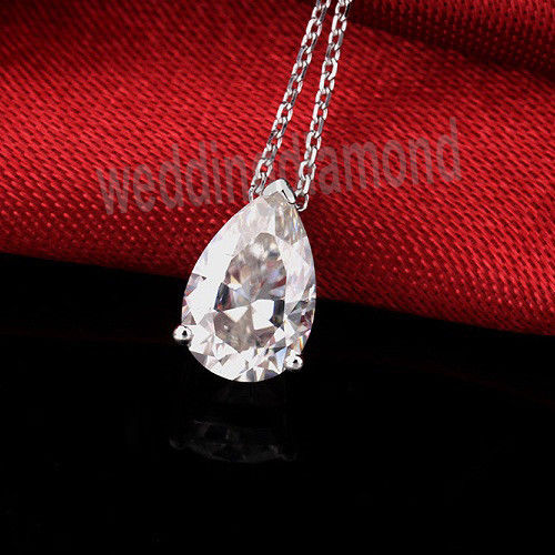 2 CT Pear Cut Diamond Charm Pendant For Women, Christmas Gifts, Anniversary Gifts