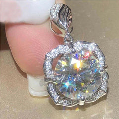 2 CT Round Cut Diamond Charm Pendant For Women, Christmas Gifts, Anniversary Gifts