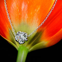 1.5 CT Round Cut Diamond Charm Pendant For Women, Wedding Pendant, Christmas Gifts, Solitaire Pendant