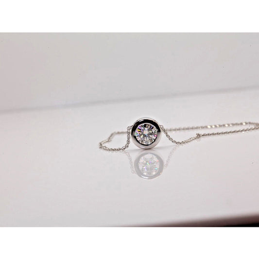 1.5 CT Round Cut Diamond Charm Pendant For Women, Wedding Pendant, Christmas Gifts