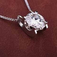 2.5 CT Round Cut Diamond  Charm Pendant   For Women, Christmas Gifts
