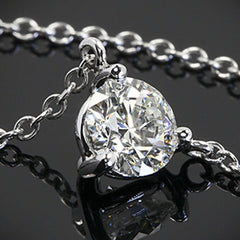 3 CT Round Cut Diamond Charm Pendant For Women, Wedding Pendant, Engagement Pendant