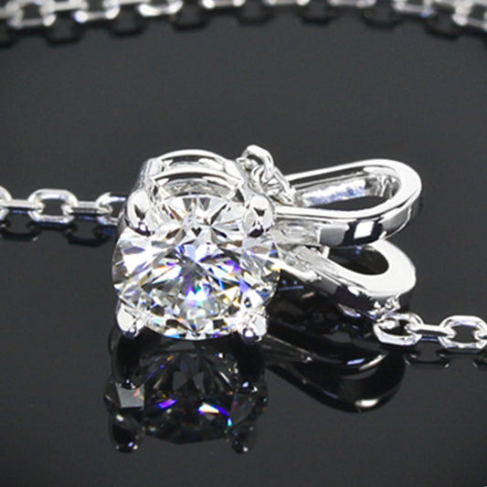 2.5 CT Round Cut Diamond Charm Pendant For Women, Wedding Pendant, Christmas Gifts, Solitaire Pendant