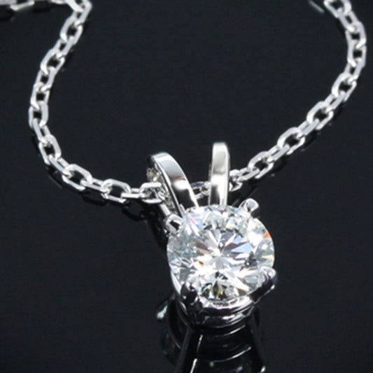 2.5 CT Round Cut Diamond Charm Pendant For Women, Wedding Pendant, Christmas Gifts, Solitaire Pendant