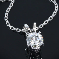 2.5 CT Round Cut Diamond Charm Pendant For Women, Wedding Pendant, Christmas Gifts, Solitaire Pendant