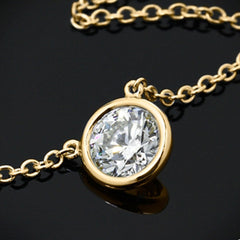 2.5 CT Round Cut Diamond Charm Pendant For Women, Wedding Pendant, Christmas Gifts, Bezel Pendant