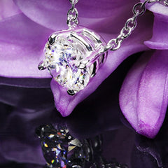 2 CT Round Cut Diamond Charm Pendant For Women, Wedding Pendant, Christmas Gifts