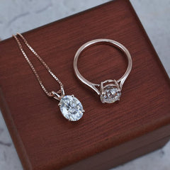 2 CT Oval Cut Diamond Charm Pendant For Women, Christmas Gifts, Anniversary Gifts, Wedding Pendant