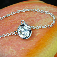 2 CT Round Cut Diamond Bezel Charm Pendant For Women, Wedding Pendant, Christmas Gifts