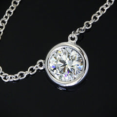 2 CT Round Cut Diamond Bezel Charm Pendant For Women, Wedding Pendant, Christmas Gifts