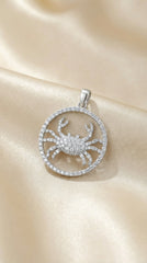 "Cancer" Constellation Charm – Moissanite Diamond Elegance