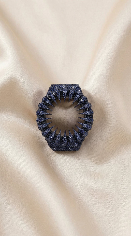 Luxury G-Shock Bezel – Black VVS Moissanite Diamonds