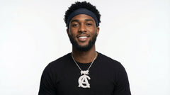 "Hip Hop Luxury Pendant – Moissanite Diamond “A One” Initial with Crown by Alposh"