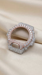 Luxury Two-Tone Fully Iced-Out G-Shock Bezel – VVS Moissanite Diamonds
