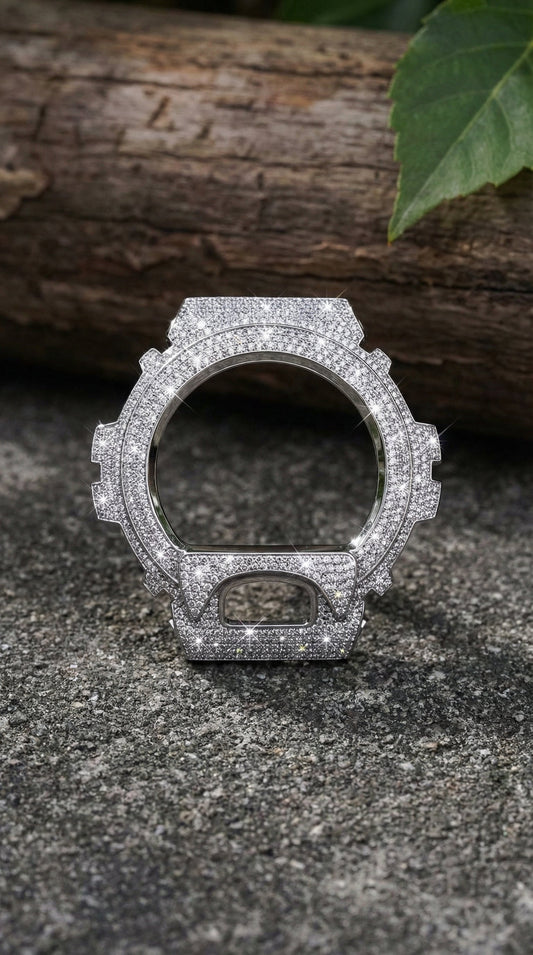 Luxury G-Shock Bezel with Natural Diamonds