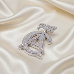 "Hip Hop Luxury Pendant – Moissanite Diamond “A One” Initial with Crown by Alposh"